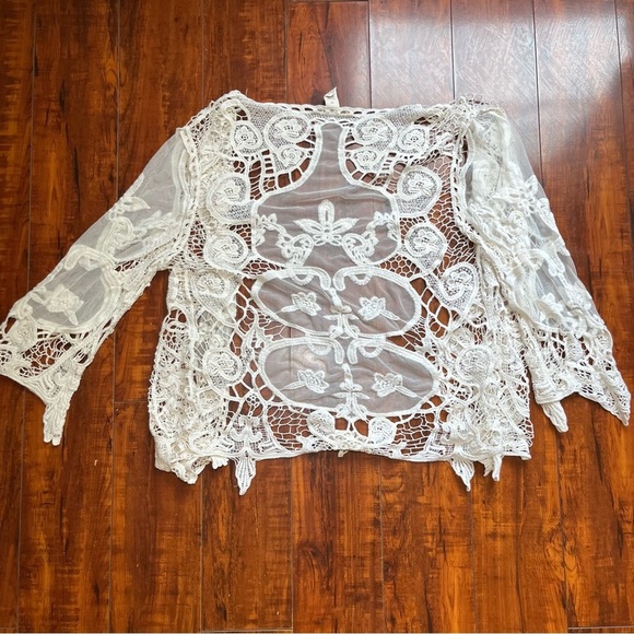 Open front lace Cardigan Indigo Thread Co, Size S/M - Picture 7 of 9